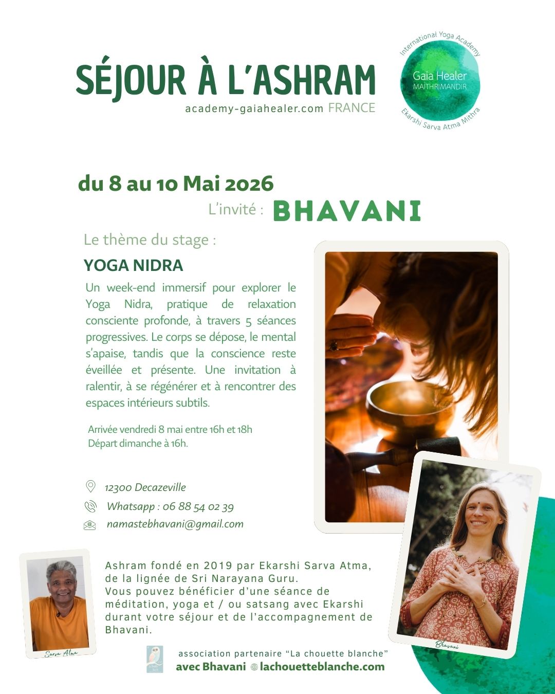 Stage de yoga nidra avec Bhavani