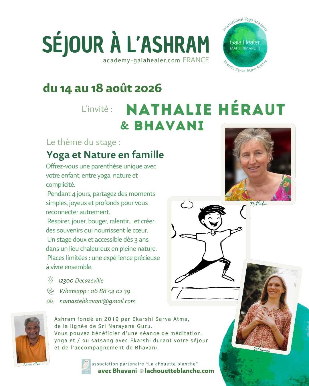 stage de yoga famille enfant en aout 2026